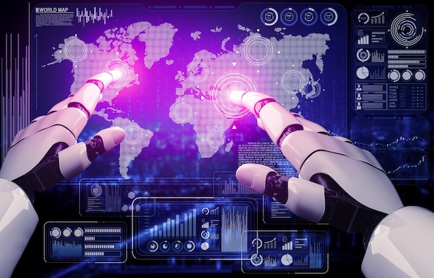AI-powered dashboard interface showcasing machine learning analytics and data visualization tools