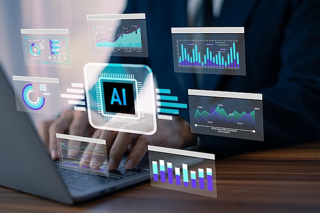 AI-powered automation dashboard showcasing machine learning analytics and data visualization