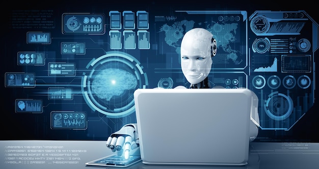 AI automation solution dashboard showcasing digital transformation results for business optimization